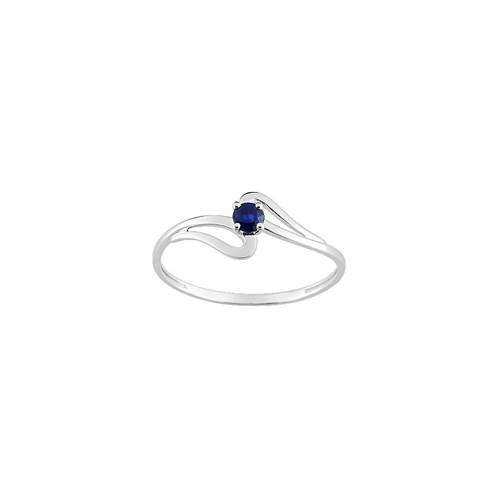 La Bague or gris 375/1000, saphir bleu by Stauffer La Bague or gris 375/1000, saphir bleu by Stauffer