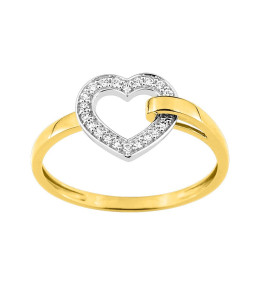 Les Soldes 2018 - Les bagues OR by Stauffer - Bague or bicolore 375/1000, et oxydes de zirconium by Stauffer