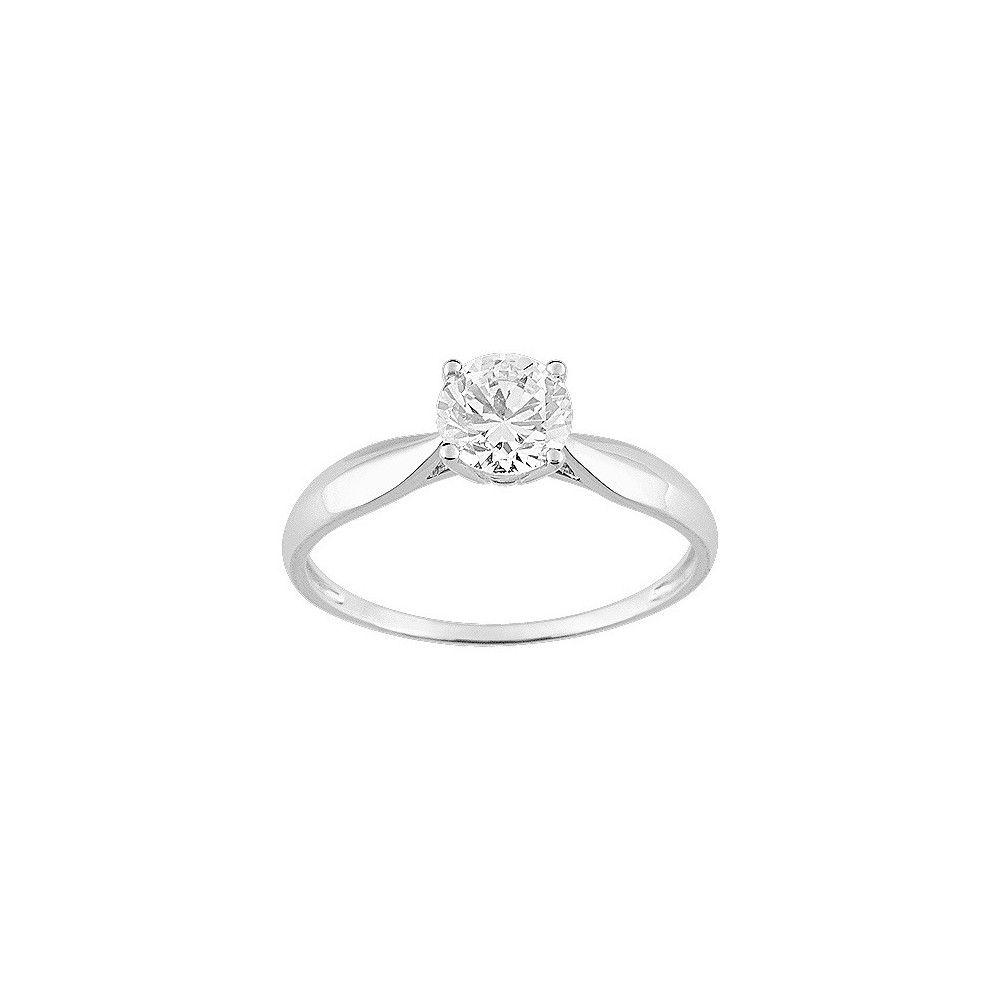 Bagues - Bijoux - Les bagues OR by Stauffer - Bague or gris 375/1000, oxyde de zirconium by Stauffer