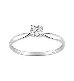 Bague or gris 375/1000, oxyde de zirconium, by Stauffer