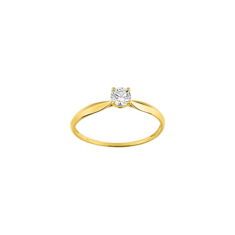 La Bague or bicolore 375/1000, oxyde de zirconium by Stauffer