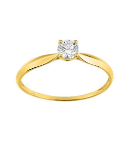 La Bague or bicolore 375/1000, oxyde de zirconium by Stauffer