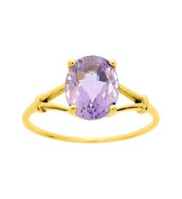 La Bague or jaune 375/1000, améthyste taille ovale by Stauffer