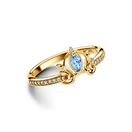 La Bague Pandora Disney, carrosse de Cendrillon, en métal doré or jaune 585/1000, 163059C01 .