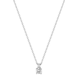 Le Collier or gris 375/1000, oxyde de zirconium de 3,5 mm taille brillant by Stauffer