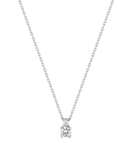 Le Collier or gris 375/1000, oxyde de zirconium de 3,5 mm taille brillant by Stauffer