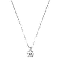 Le Collier or gris 375/1000, et oxyde de zirconium de 4,75 mm, taille brillant by Stauffer