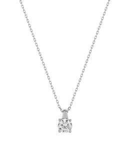 Le Collier or gris 375/1000, et oxyde de zirconium de 4,75 mm, taille brillant by Stauffer