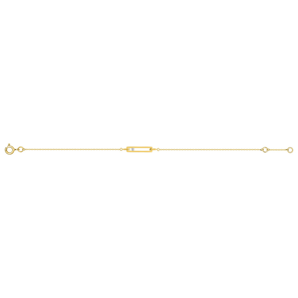 Le Bracelet or jaune 375/1000, oxyde de zirconium taille brillant by Stauffer