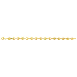 Le Bracelet or jaune 375/1000, grain de café de 6 mm by Stauffer