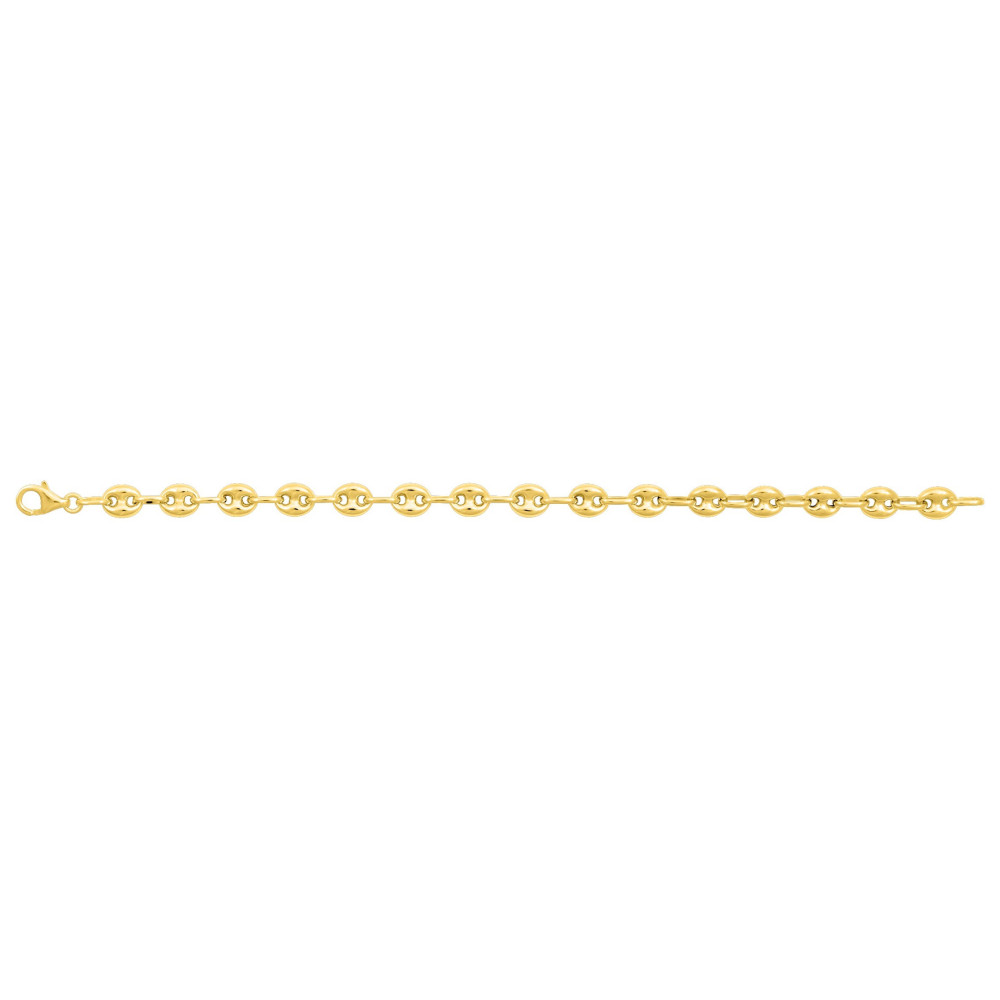 Le Bracelet or jaune 375/1000, grain de café de 6 mm by Stauffer