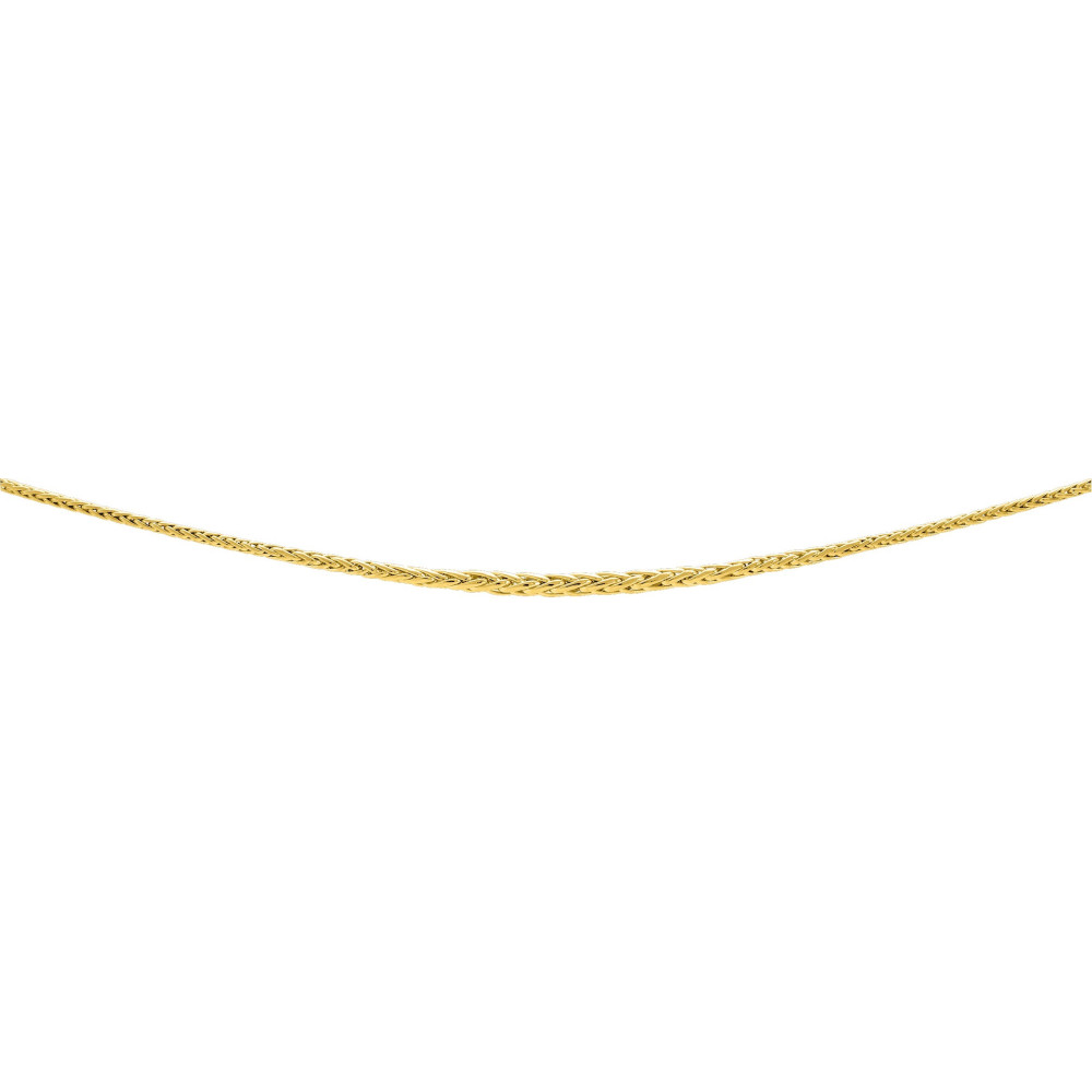 Le Collier or jaune 375/1000, mailles palmier centre de 4 mm by Stauffer