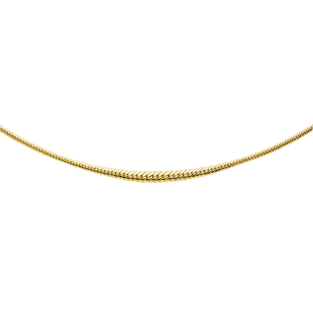 Le Collier or jaune 375/1000, mailles anglaises, chute avec centre de 5 mm by Stauffer