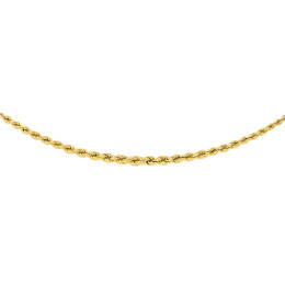 Le Collier or jaune 375/1000, mailles corde centre de 5 mm by Stauffer