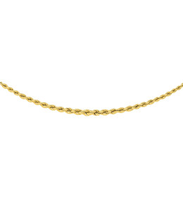 Le Collier or jaune 375/1000, mailles corde centre de 5 mm by Stauffer