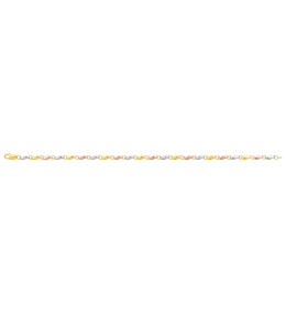 Le Collier or tricolore 375/1000, mailles vagues by Stauffer