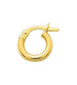 Les Boucles d'oreilles créoles or jaune 375/1000, fil rond 2 mm, diamètre 6 mm, by Stauffer