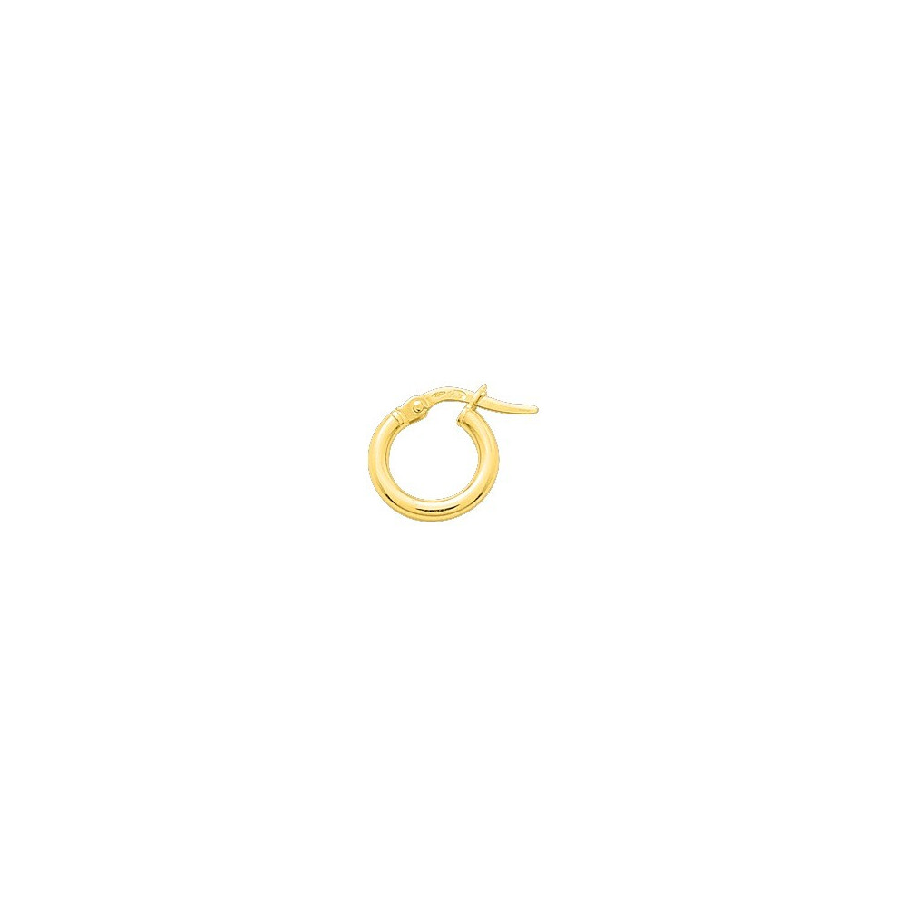 Les Boucles d'oreilles créoles or jaune 375/1000, fil rond 2 mm, diamètre 8 mm, by Stauffer