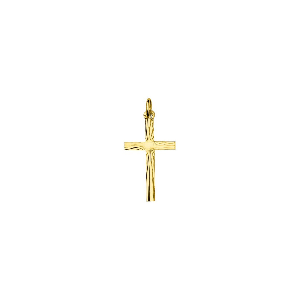 La Médaille croix or jaune 375/1000 by Stauffer