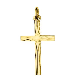 La Médaille croix or jaune 375/1000 by Stauffer