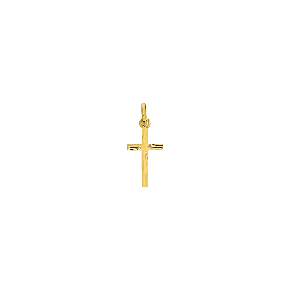 La Médaille croix or jaune 375/1000 by Stauffer