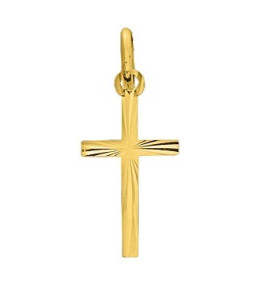 La Médaille croix or jaune 375/1000 by Stauffer