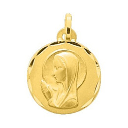 La Médaille Vierge or jaune 375/1000, forme ronde by Stauffer