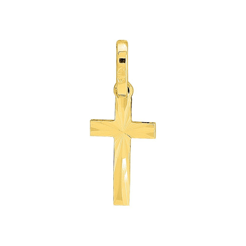 La Médaille croix or jaune 375/1000 by Stauffer