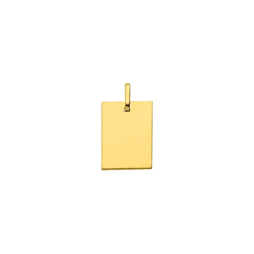 Le Pendentif laique or jaune 375/1000, forme rectangulaire by Stauffer