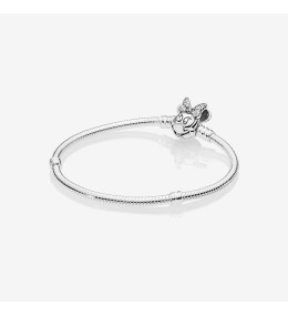 Le Bracelet Disney PANDORA Moments, Maille Serpent Fermoir pavé Minnie, en argent 925/1000, 597770CZ