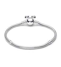 Le Bracelet Disney PANDORA Moments, Maille Serpent Fermoir Mickey, en argent 925/1000, 593061C00