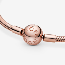 Le Bracelet à charms PANDORA, en métal doré or rose 585/1000, 580728