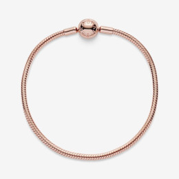 Le Bracelet à charms PANDORA, en métal doré or rose 585/1000, 580728