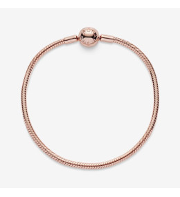 Le Bracelet à charms PANDORA, en métal doré or rose 585/1000, 580728