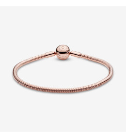 Le Bracelet à charms PANDORA, en métal doré or rose 585/1000, 580728