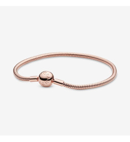 Le Bracelet à charms PANDORA, en métal doré or rose 585/1000, 580728
