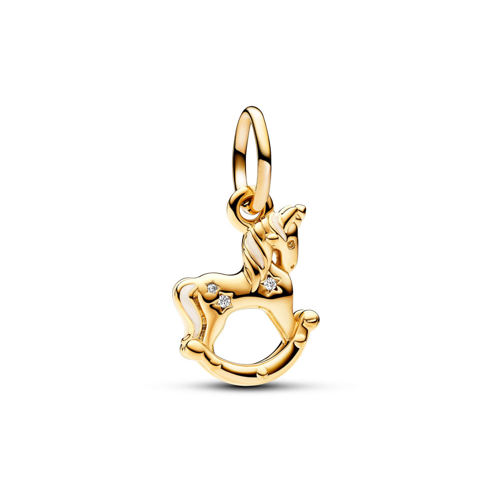 Le Charm pendentif Pandora, Licorne à Bascule, en argent 925/1000 et doré or jaune 585/1000, 762978C01