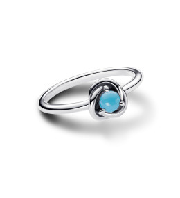 La Bague Pandora, Cercle Éternité Bleu Turquoise, en argent 925/1000, 192993C12.