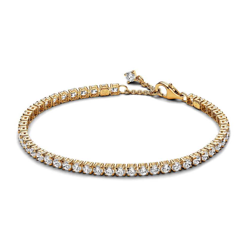 Le Bracelet tennis étincelant Pandora Moments, en métal doré or jaune 585/1000, 561469C01.