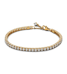 Le Bracelet tennis étincelant Pandora Moments, en métal doré or jaune 585/1000, 561469C01.