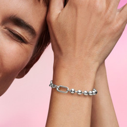 Le Bracelet Link & Sphère Métallique Pandora ME, en argent 925/1000, 592793C00