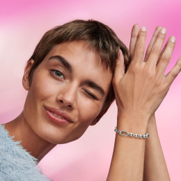 Le Bracelet Link & Sphère Métallique Pandora ME, en argent 925/1000, 592793C00