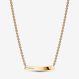 Le Collier Pandora Timeless, barre pavée, en métal doré or jaune 585/1000, 362635C01-45.