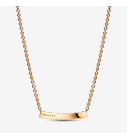 Le Collier Pandora Timeless, barre pavée, en métal doré or jaune 585/1000, 362635C01-45.