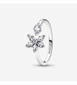 La Bague Pandora, ouverte herbier scintillant, argent 925/1000, 192611C01.