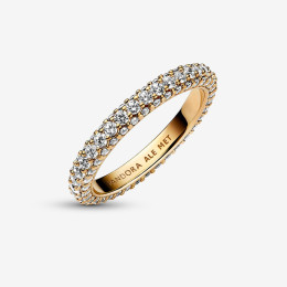 La Bague rang pavée, Pandora Timeless, dorée or jaune 585/1000, 162627C01.
