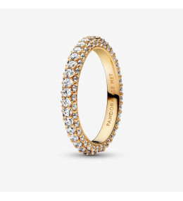 La Bague rang pavée, Pandora Timeless, dorée or jaune 585/1000, 162627C01.