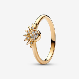 La Bague Pandora, Soleil Céleste, dorée or jaune 585/1000, 162674C01.