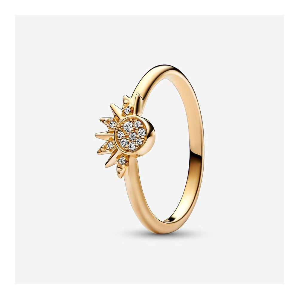 La Bague Pandora, Soleil Céleste, dorée or jaune 585/1000, 162674C01.