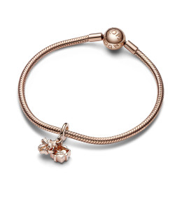 Le Charm pendentif Pandora, cadeau d'anniversaire ouvrable, doré or rose 585/1000, 782591C01